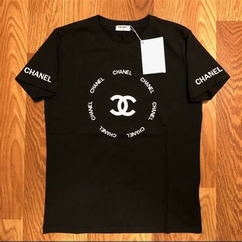 chanel karl graphic tee|real real Chanel tops.